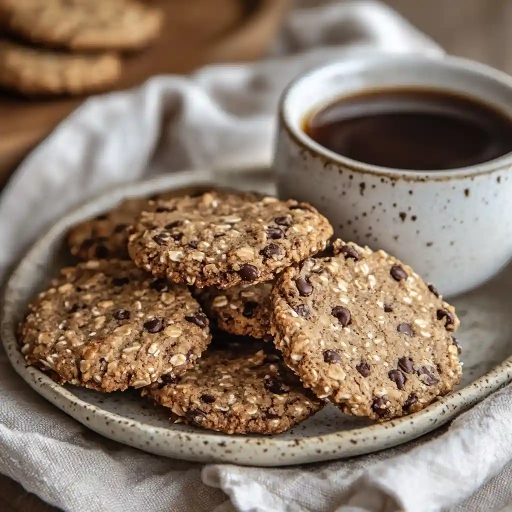 3-Ingredient Protein Cookies: Simple, Healthy, and Delicious 8 Protein cookies served with coffee