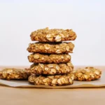 3 Ingredient Oatmeal Cookies: Effortless, Sweet & Perfectly Chewy 6 Soft 3 Ingredient Oatmeal Cookies on Rustic Tray