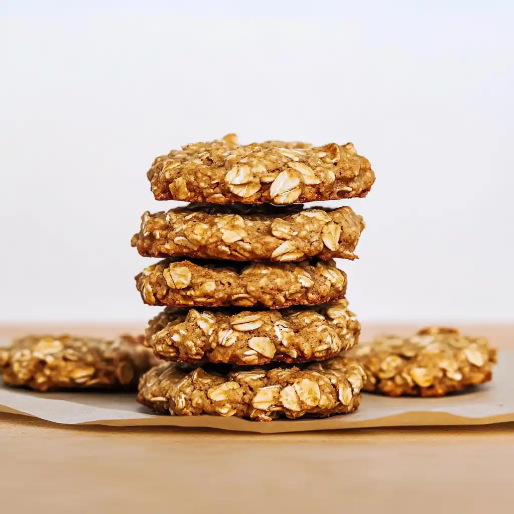 3 Ingredient Oatmeal Cookies: Effortless, Sweet & Perfectly Chewy 5 Soft 3 Ingredient Oatmeal Cookies on Rustic Tray