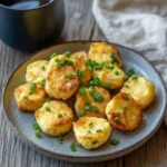 Air Fryer Cottage Cheese Egg Bites: Quick, Protein-Packed Breakfast 6 Air fryer cottage cheese egg bites on a plate