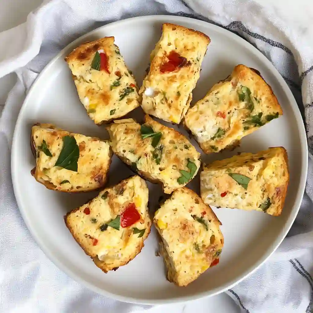 Air Fryer Egg Bites: A Quick, Healthy Breakfast Revolution 6 Served air fryer egg bites on a breakfast plate