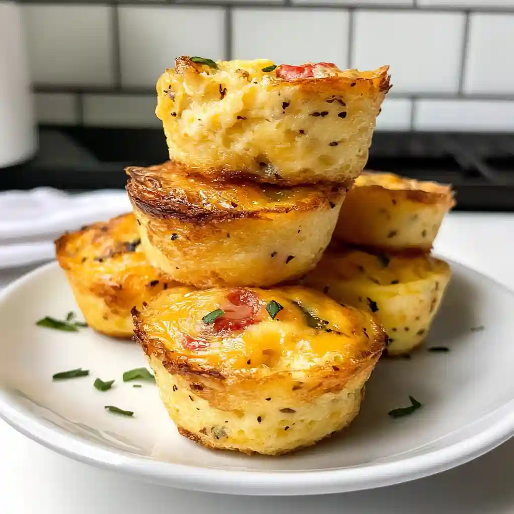 Air Fryer Egg Bites: A Quick, Healthy Breakfast Revolution 4 Air fryer egg bites freshly cooked in silicone molds