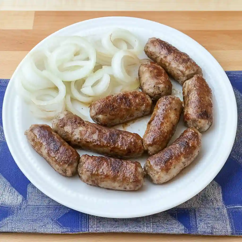 Frozen Cevapi in Air Fryer: Quick, Delicious, and Effortless Meal Frozen Cevapi in Air Fryer Served frozen cevapi in air fryer with onions
