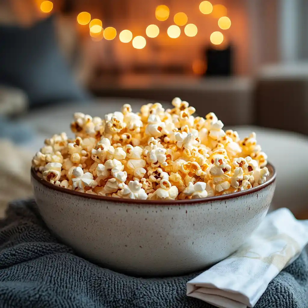 Hot Honey Popcorn Recipe– Sweet & Spicy Snack Favorite 4 Hot honey popcorn served for snack or movie night