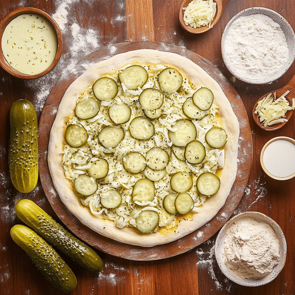 Pickle Pizza: The Best Tangy Twist You Need to Try 3 Pickle pizza ingredients layout