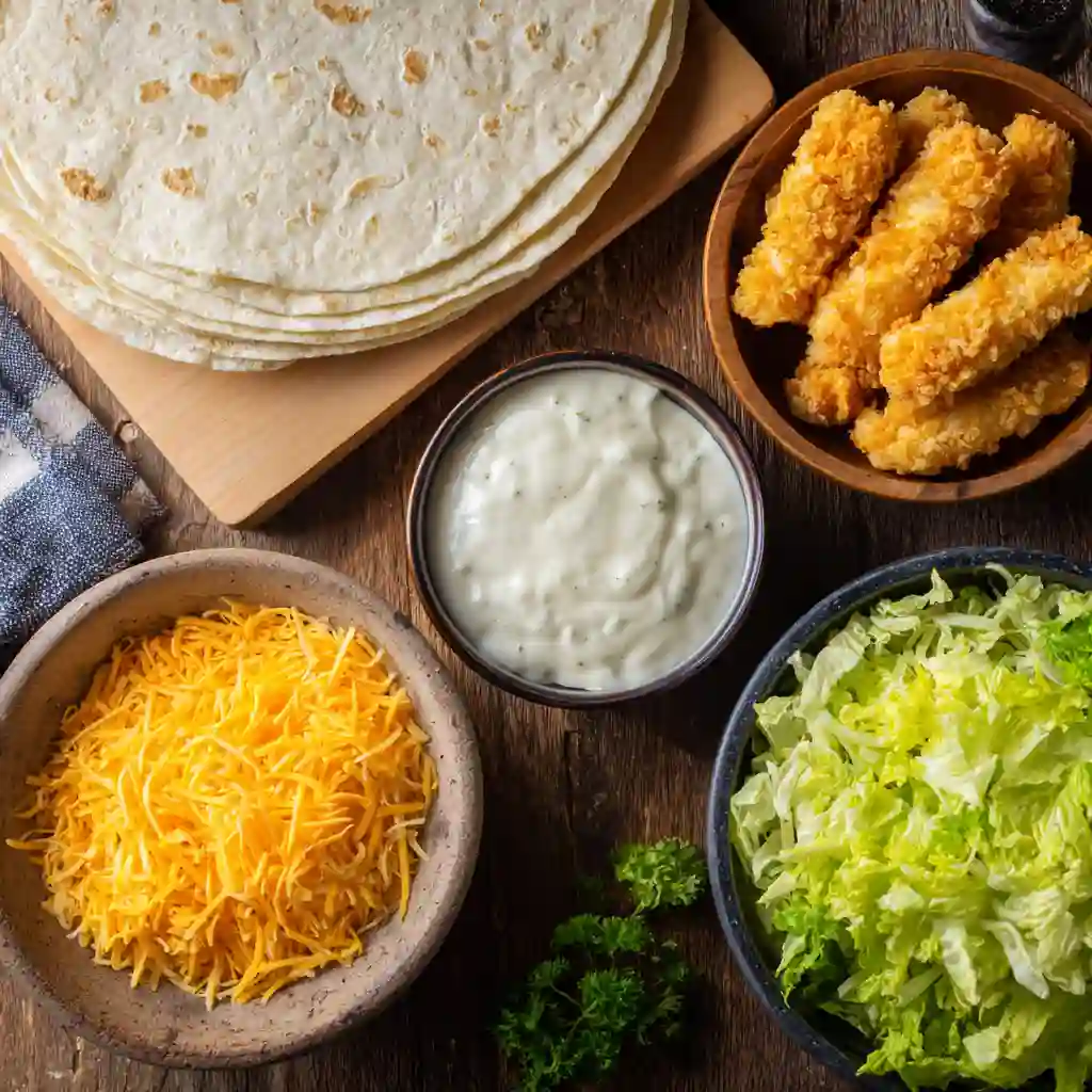Snack Wrap 2025: McDonald's Comeback + Easy Homemade Recipe snack wrap snack wrap 2025 ingredients flat lay